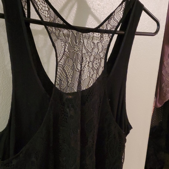 Maje black and black lace double layered t… - Picture 2 of 5